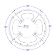 FSA Lánckerék Gossamer ABS 4H, 110x52t 