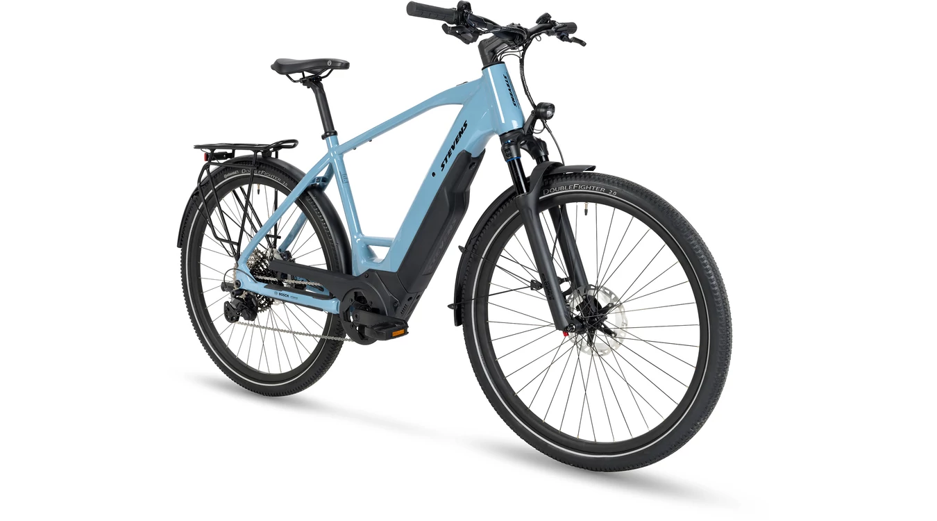 Stevens E-8X Tour Plus férfi E-bike Elemental Blue 58cm Kerékpár