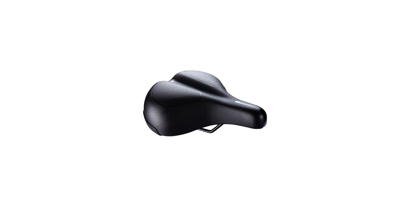 BBB ComfortPlus Upright BSD-106 – Selle Homme – Largeur 220 Mm – Suspension élastomère – Rail Acier Au Bore – Noire