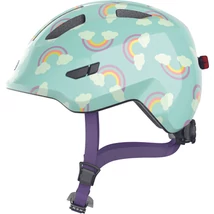 ABUS kerékpáros gyerek sisak Smiley 3.0 LED, In-Mold, blue rainbow, M