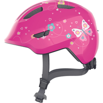 ABUS kerékpáros gyerek sisak Smiley 3.0, In-Mold pink butterfly