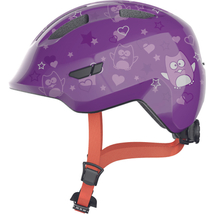 ABUS kerékpáros gyerek sisak Smiley 3.0, In-Mold purple star
