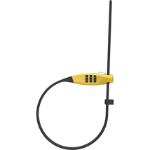 ABUS mini kábellakat számzárral Combiflex TravelGuard, 45 cm, sárga
