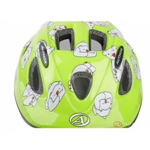 AUTHOR Fejvédő MIRAGE LED INMOLD gyerek bukósisak (163 zöld macis) 48-54mm