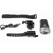 AUTHOR Első lámpa A-SOLARIS 300lm USB, fekete - (2320)