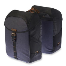 Basil dupla táska Miles Double Bag, Universal Bridge System, fekete szürke