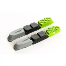 BIKEFUN Fékbetét MTB 72 mm menetes cartridge, zöld/fekete/szürke csak gumi