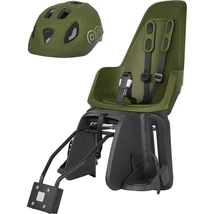 Bobike Gyerekülés Hátra "One" Maxi, Vázra És Csomagtartóra Szerelhető + in-mold gyereksisak szettben oliva zöld XS