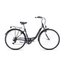 CTM Rita 1.0 női City Kerékpár matt fekete / ezüst / arany 17&quot; (430)