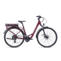 CTM E-Terra 28&quot; női E-Bike matt burgundy / ezüst