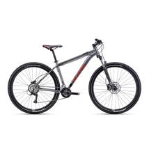 CTM Rein 3.0 férfi Mountain Bike matt sötétszürke / fényes fekete / piros