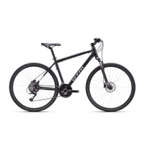 CTM Tranz férfi Cross Kerékpár matt fekete / fényes ezüst