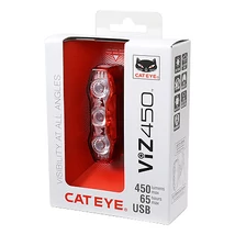 Cateye Lámpa Hátsó Viz450 Tlld820R 4Funk/3Led Usb Tölt