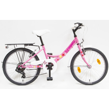 Csepel Flora 20 6SP 20 Gyerek Kerékpár rózsaszín pillangó