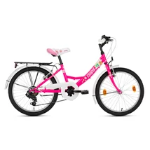 Csepel Flora 20 6SP 2023 Gyerek Kerékpár Neonpink virág minta
