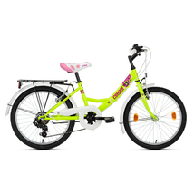 Csepel Flora 20 6SP 2023 Gyerek Kerékpár Neonzöld virág minta