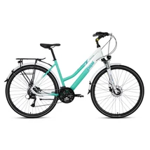 Csepel Traction 200 Női 28/17 2025 női Trekking Kerékpár Matt Fehér-Türkiz