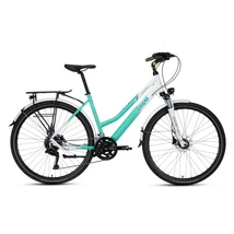 Csepel Traction 300 Női 28/17 2025 női Trekking Kerékpár Matt Fehér-Türkiz