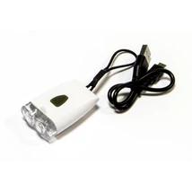 Csepel Villogo Elsö Usb 2Led 3Funk Fehér Lámpa