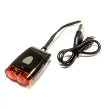 Csepel Villogo Hátso Usb 2Led 3Funk Fekete Lámpa