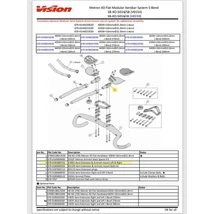 VISION TT kormány MAS hosszabbító+kartámasz bal/jobb és matt fekete V3065