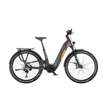 KTM Macina Aera Fs Prime Lfc 2025 unisex E-bike Ol. Pearl+Matt Blk (Blk+Lime)