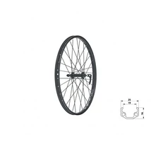 Kellys Fűzött első kerék Wasper V-brake F, 24", black