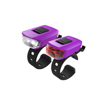 KELLYS KLS VEGA USB kerékpár lámpa szett - purple