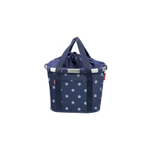 KlickFix Carrier basket 28x26x35cm, 15 L mixed dots blue