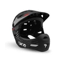 MVTek Bukósisak CARVE full face fekete
