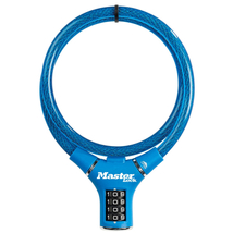 Masterlock Lakat Spirál 8229COL Számos 0,90 mx12 mm kék