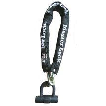 Masterlock Lakat 8234 Láncos Mini U-lakattal fekete 90cmx10mm