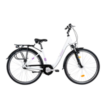 Neuzer Padova 28 N7 delux női City Kerékpár fényes fehér/lila