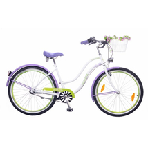 Neuzer Picnic női Cruiser Kerékpár fehér/lila-zöld
