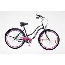 Neuzer Miami női Cruiser Kerékpár matt fekete-magenta