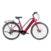 Neuzer Mantova Bafang középmotoros női E-bike matt bordó fekete