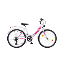 Neuzer Cindy 24 City Gyerek Kerékpár fehér/fehér-pink