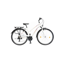 Neuzer Firenze 100 női Trekking Kerékpár fehér/mályva matt elemes világítással