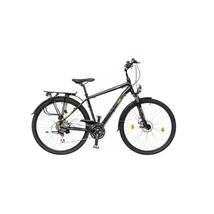 Neuzer Firenze 200 disc férfi Trekking Kerékpár fekete/ zöld-szürke matt elemes világítással