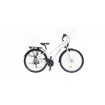 Neuzer Firenze 200 női Trekking Kerékpár fehér/mályva matt elemes világítással