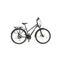Neuzer Firenze 300 női Trekking Kerékpár fekete/ fehér-szürke matt tárcsafékes elemes világítással