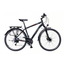 Neuzer Firenze 400 Férfi Trekking Kerékpár fekete-türkiz-piros matt elemes világítással