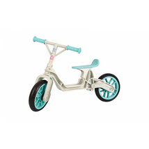 Polisport futókerékpár összehajtható, könnyű műanyag, teli kerekes, 3 magasságban állítható (32-35 cm), krém/mentazöld