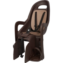 Polisport hátsó gyerekülés Groovy Maxi FF29, kis méretű és 29-es vázra szerelhető, sötétbarna/barna