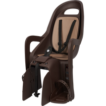 Polisport hátsó gyerekülés Groovy Maxi FF29, kis méretű és 29-es vázra szerelhető, sötétbarna/barna