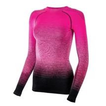 R2 Női póló hidegebb időre MUSA fekete/rózsaszín