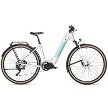 Rock Machine Crossride INT e400 Lady Touring Unisex E-bike /Gloss White/Mint/29x17.0" (M)