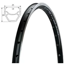 SNM Felni 26" DW 36H fekete