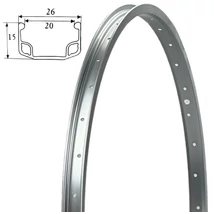 SNM Felni 26" alu 36H