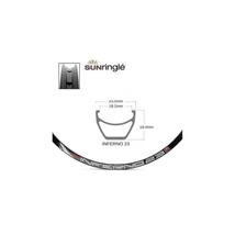 SUNringlé Abroncs INFERNO 23 29" 32h lyukas fekete